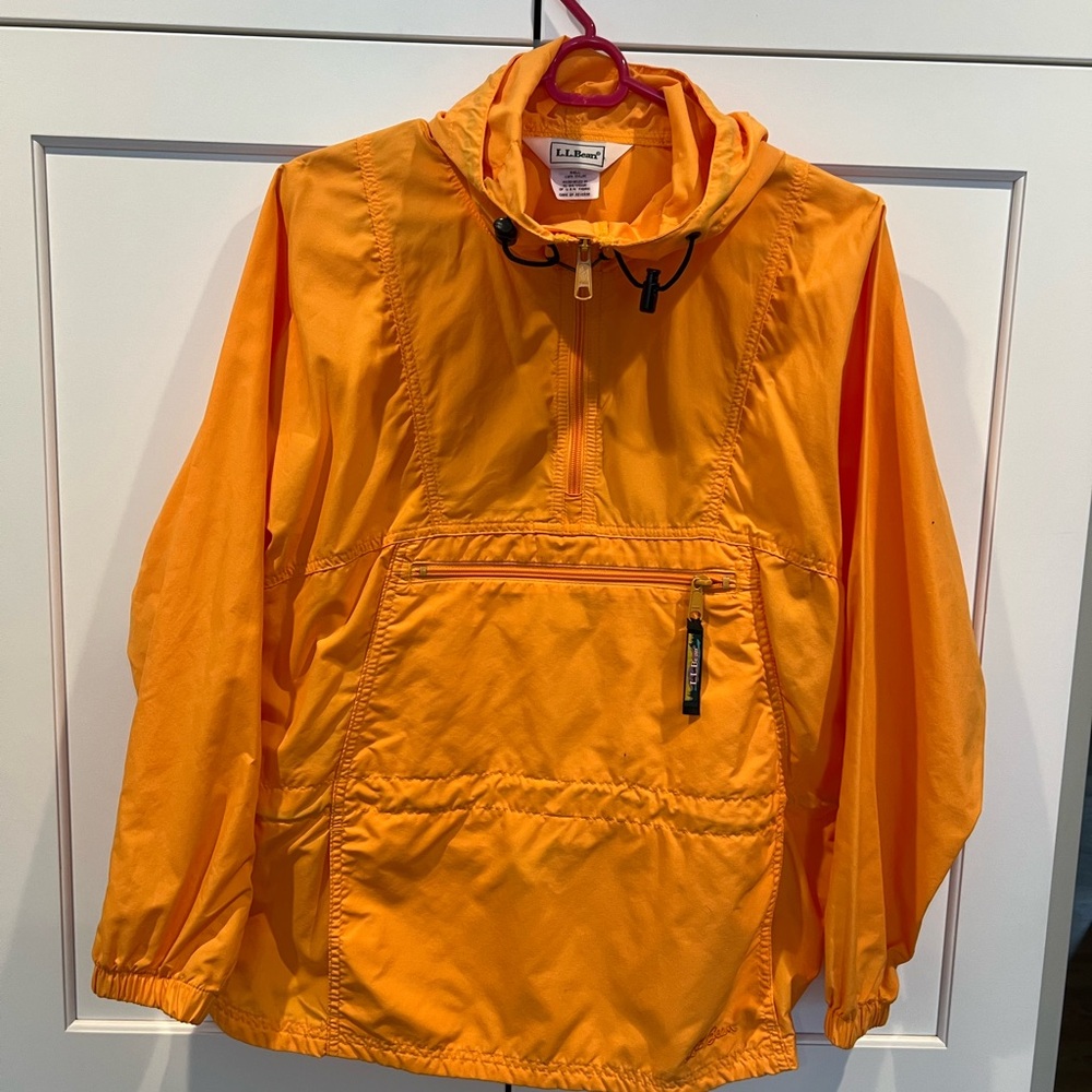 L.L. Bean Vibrant Orange Nylon Jacket